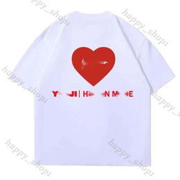 Designer Mens T Shirt y3 t shirt for Man tee shirt men women sweatshirt yohji X human made love heart print round neck pullover tees oversize cotton mens tshirt 835