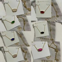 Designer Kendras Scotts Neclace Jewelry Singaporean Chain Elegance Oval Halsband K Halsband Kvinnlig krage Kedja Kvinnlig halsband som en gåva för kärlek 2024