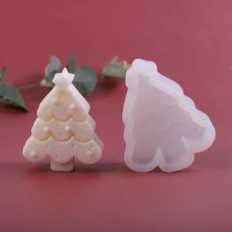 3D Christmas Tree Santa Claus Candle Silicone Mould DIY Candle Making Supplies Handmade Soap Craft Plaster Cake Baking Tools