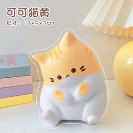 Plastic Cat Cartoon Gift Soft Pinch Slow Rebound Decompression Office Desktop Decoration Stress Relief Squeeze Toy