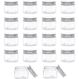 Storage Bottles 18 Pack 40ml Clear Plastic Containers With Aluminium Screw Caps For Travel Cosmetics Body Care DIY Arts Crafs Beads