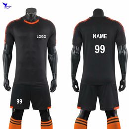 Custom Support Adult Men Boys Training Soccer Sets Football Jerseys Suits Shirts Shorts Futsal Uniforms Breathable Tracksuit 240523