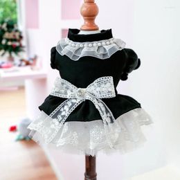 Dog Apparel Pet Spring And Summer Black Colour Dresses Est Clothes For Small Luxury Design Princess Dress