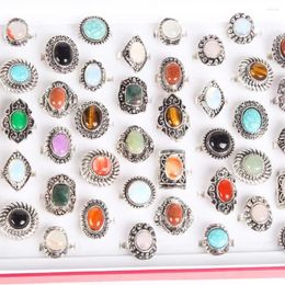 Cluster Rings 20PCs Vintage Jewellery For Men Women Golden Silver Plated Fashion Finger Accessories Party Gift Carved Pattern Wholesale