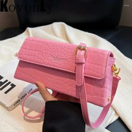 Evening Bags Women Bag Pu Leather Stone Pattern Shoulder Square Box Design Handbag And Purse Vintage Fashion Ladys Office Packs