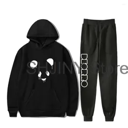 Men's Hoodies Deorro Panda Merch Hoodie Jogger Pants Two Piece Set Sweatshirts Sweatpants Women