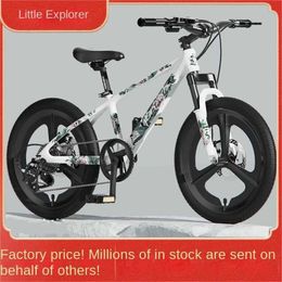 Bikes Magnesium alloy mountain bike dual disc brake 18/20/22 inch integrated Tyre bike suitable for childrens shock absorption front fork students Q240523