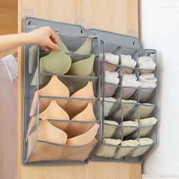 Storage Bags Wall Mounted Underwear Box Closet Organiser Home Foldable Bra Socks Organisers For Wardrobe Dormitory