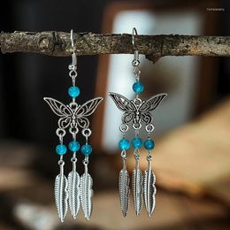 Dangle Earrings Fashionable Bohemian Butterfly Leaf Retro Ethnic Style Women's Festival Party Jewelry Accessories Gifts