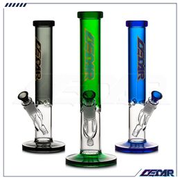 Glass Bong 12 Inch CEDAR Glass Hookah Pipe Wholesale Glass Smoking Water Pipe With Lower tube + 14mm bowl