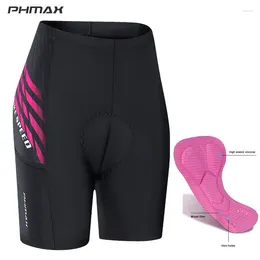 Motorcycle Apparel PHMAX Women Cycling Shorts Riding Half Pants Summer Quick-Dry Mountain Bike Tights With Pockets 5D Gel Padded Bicycle