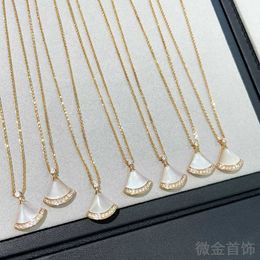 Fashion expert exclusive Bulgarly limited necklace Silver Small Skirt Necklace for Women 18K Rose Gold High Quality have Original logo