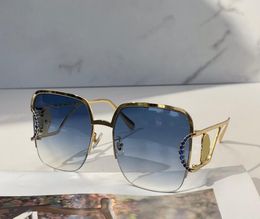 Sunglasses For Women Summer style 2093 AntiUltraviolet Retro Plate Square Metal half frame fashion Eyeglasses Random Box5178799