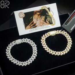 8Mm Vvs Moissanite Sier Cuban Link Factory Outlet Iced Out Pass Diamond Tester Women Jewellery Necklace Bracelet