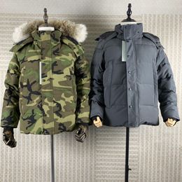 Winterjacken Herren down Canadian Parka Winter wasserdichte Stoff Männer Wolf Fell Wyndham Jacke Kapuze VierRure Outwear Waschbär Pelze warmes Mantel Mode 2024