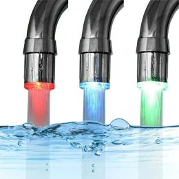 ZhangJi LED Luminous Faucet Tap Nozzle RGB Colour Light Blinking Temperature Aerator Water Saving Kitchen Bathroom Accessories