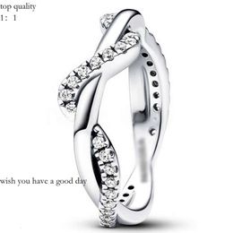 Pandoras Ring Plating 925 Silver Designer Jewellery New Sparkling Love Fairy Gold Ring Couple Ring Gift 576