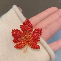 Brooches Elegant Crystal Red Luxury Temperament For Women Weddings Banquet Clothing Jewellery Party Accessories Gifts