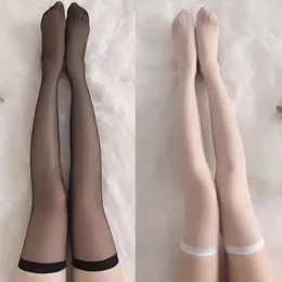 Women Socks Sexy Silk Stockings Ultra Thin High Elastic Leggings Body Fishnet Over Knee Nylon Long Hosiery Lolita Stocking Sock