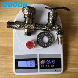 Bathroom Sink Faucets DOODII Zinc Alloy/Brass Washing Machine Garden Faucet Carved Wall Mount Bibcock Double Use Laundry Mop Pool Tap