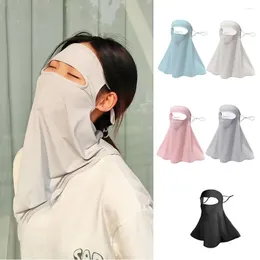 Cycling Caps Summer Sunscreen Ice Silk Mask Women Men Sport Golf Face UV Protect Neckline Hanging Ear Headband Scarf