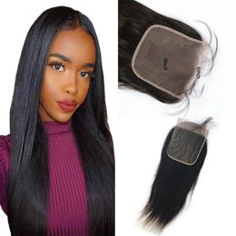 Indian Human Hair Remy 6X6 Lace Closure Middle Three Free Part With Baby Hair Body Wave Straight Natural Colour 12-24innch Tnbup