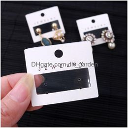 Tags Price Card New Fashion Earrings Display Packaging Hanging Jewellery White Pvcaddpaper Ear Studs Earring Cards Drop Delivery Otbdz