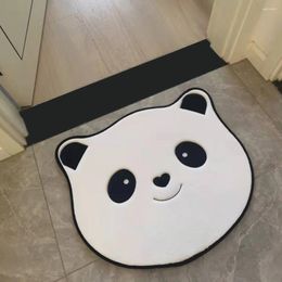 Carpets Thick Plush Soft Cartoon Carpet Living Room Home Decor Panda Door Mat Children's Play 12mm Thickness Embroidery Rugs