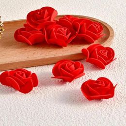 Decorative Flowers Artificial Rose Foam Fake Head DIY Wedding Flower Bear Home Decoration Crafts Party Decorations