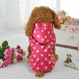 Waterproof Dog Dot Raincoat Clothes Puppy Cat Leisure Hoodies Apparel Rain Coat Jacket Pet Costumes Poncho for Small Dogs Cats