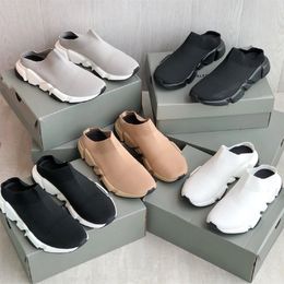 Speed Knit Mule Sneakers Speed ML Krecy Mule Trainers Designer Shoes Women Shoes Mens Designer Sandals Room Mule Designer Slides Slipper Black Speed Mule Sneaker