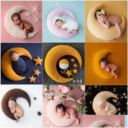 Keepsakes /Set Newborn Pography Props Accessories Baby Posing Pillow Crescent Pillowaddstarsaddhat Studio Po Fotografia Lj201105 Drop Otnea