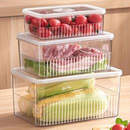 Storage Bottles Refrigerator Box With Timed Fresh-keeping Function For Healthy Diet Rounded Without Burrs Large Size