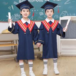 Clothing Sets Children's Academic Dress School Uniforms For Children Kids Preschool Kindergarten Graduation Gown Shawl Tassel Cap Set