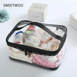 Cosmetic Bags Women Transparent Bag Zipper Travel Make Up Case Makeup Beauty Organizer Storage Pouch Toiletry Wash Bath