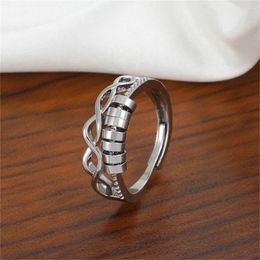 Cluster Rings Trendy Nimble Multilayer For Women And Men Circle Decompression Crystal Bling Geometric Ring Party Jewellery Accessories