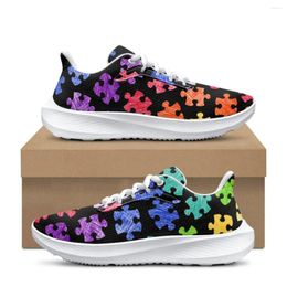 Casual Shoes INSTANTARTS Colourful Autism Sport Sneakers For Women Lightweight Non-Slip Flats Outdoor Air Cushion Running Chaussure