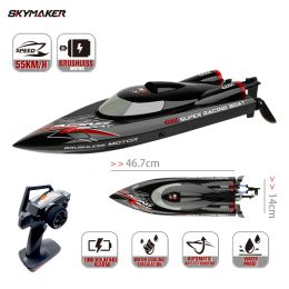 WLtoys WL916 High Speed RC Boat 60km/h Remote Control Boats 2.4GHz RC Boat Toy Gift for Kids Adults Capsize Low Battery Alarm