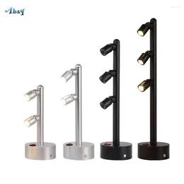 Table Lamps Modern Jewellery Shop Counter Lights Lithium Battery Aluminium Lamp Wireless Closet For Boutique Window Bar