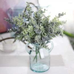 Decorative Flowers Artificial Fake Plastic Silk Eucalyptus Plant Decoration Lavender For Wedding Home Garden Decor