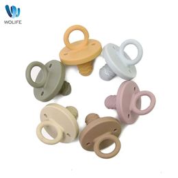 Newborn Soft Food Silicone Nipple Infant Safe Circle Type Nipples Toddler Kids Teether Toy BPA Free Pacifier for Baby L2405
