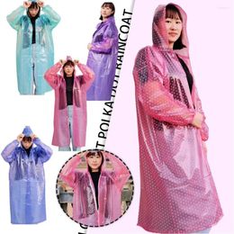 Raincoats Fashionable Polka Dot For Men Women One-piece Long Thickened Translucent Outdoor Walking And Travelling Poncho Jac G6V7