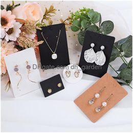 Tags Price Card Earrings Necklaces Display Cards For Jewelry Boxed And Packaging Cardboard Hang Tag Ear Studs Paper Drop Delivery Otegu