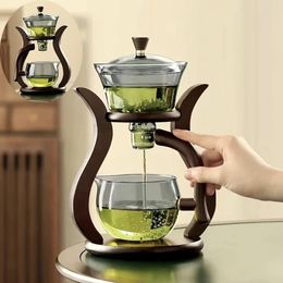 Teaware Sets Lazy Glass Tea Set Teapot Magnetic Teacup Chinese Japanese Cup Travel Portable Pot Matcha Ceremony Tool Gift