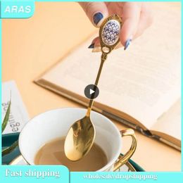 Spoons Dessert Spoon Light Luxury Style Warm And Moist Color Durable Non Fading Smooth Feel Tableware Creative Brief