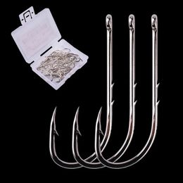 50 20 pcs Barbed Fishing Hooks Sea Worm Carp Single Circle Hook Set Fly Accessories Tackle Carbon Steel Fishhook 240522