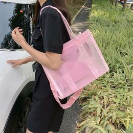 Shoulder Bags Womens Bag The Tote Bag MJ New Candy Colours Trendy Large Capacity Transparent Bag Crossbody Bags Womens Leisure Commuter Shoulder Handheld Tote Bag