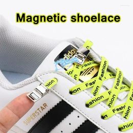 Shoe Parts Fashion Elastic Laces Sneaker Magnetic Shoelaces Without Ties Sport Running Lace For Kids Adult Lazy Quick Shoes Accessorie