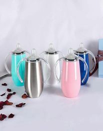 Sippy Cup 10oz Pacifier Baby Bottle Mugs With Handle Stainless Steel Insulated Milk Tumbler For Kids DrinkwareZYY8465548