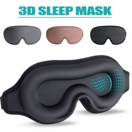 3D Sleep Mask Eye Patches Blindbind Nose No Light Soft Slaapmasker för resestödsögonskatta andningsbara Antifaz Para Dormir